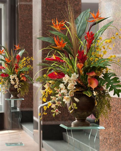 elegant faux flower arrangements images.